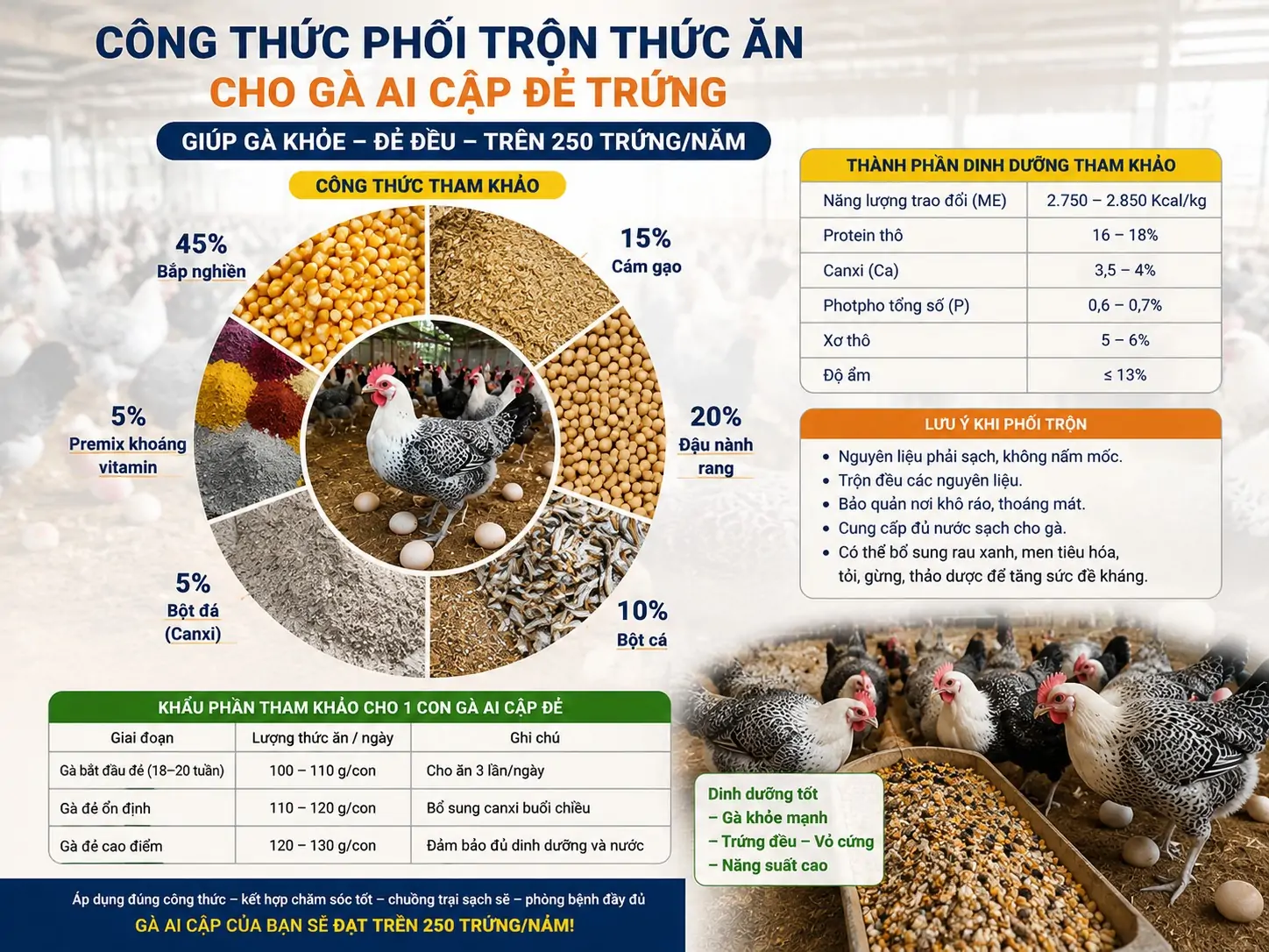 G&agrave; Ai Cập ăn g&igrave; để đẻ tr&ecirc;n 250 trứng