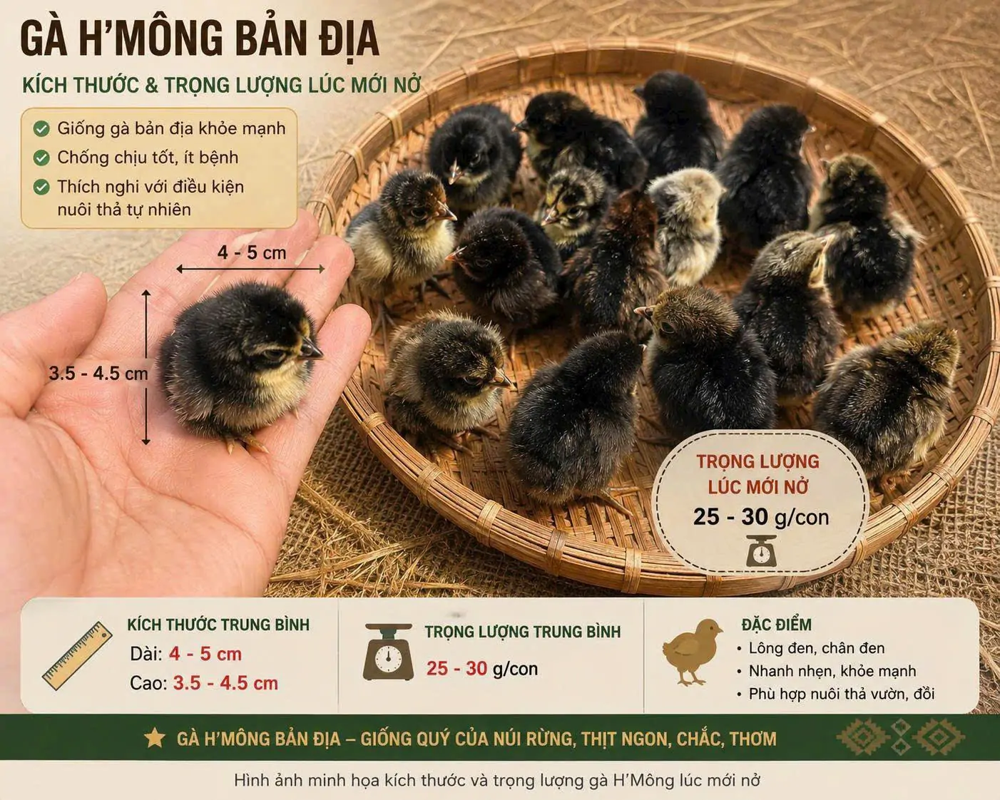 Kỹ thuật úm gà Hơ Mông con
