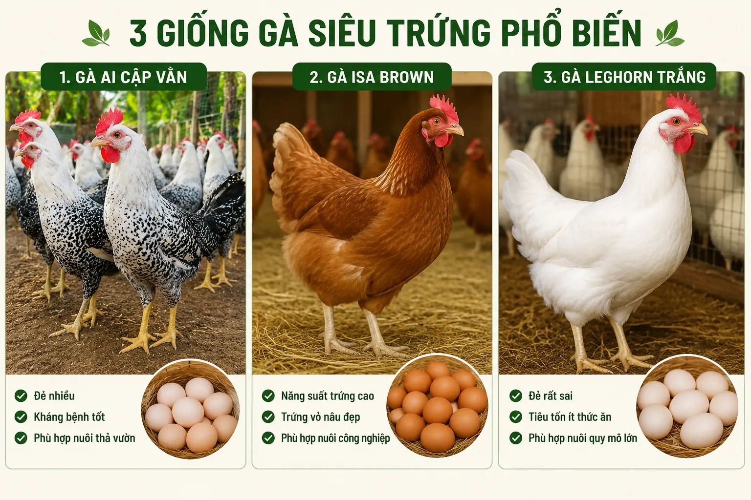 Phân Biệt Gà Ai Cập Vằn Và Gà Ai Cập Trắng