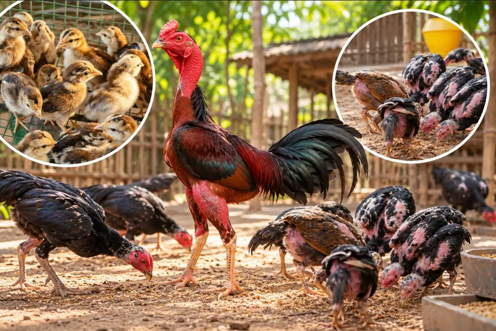 Phân Biệt Gà Ai Cập Vằn Và Gà Ai Cập Trắng